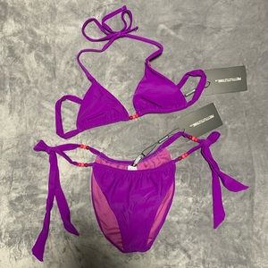 Purple Beaded Bikini